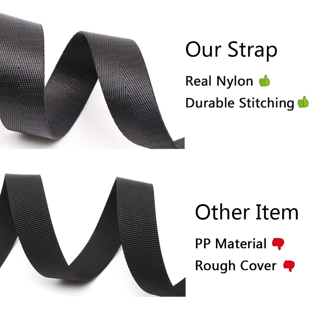 6 Pack Lashing Straps 6.5ft x 1" Tie Down Straps Up to 1500lbs,Heavy Dust Lashing Secure Strap Adjustable Cam Buckle Straps for Motorcycle, Cargo, Trucks,Trailer,Luggage Black