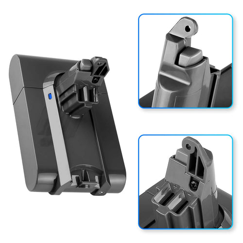 21.6V 5.0Ah Li-ion DC59 Replacement for Dyson V6 Battery, SV04 DC62 DC58 DC59 DC61 595 650 770 880 Animal DC72 DC74 V6 Cordless Handhold Pet Version Compatible with Dyson Battery V6