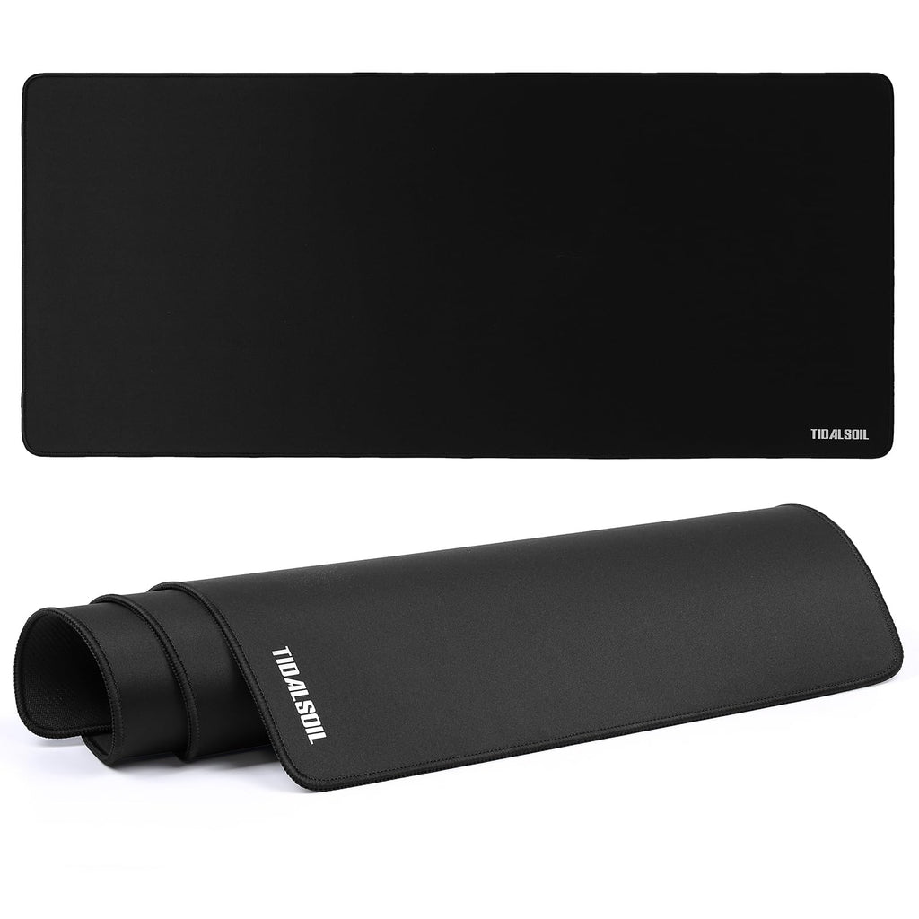 TIDALSOIL Large Gaming Mouse Pad 90 x 40 cm – Oversized Extended Desk Pad with Non-Slip Base, Stitched Edges Mousepad, Smooth Surface for Keyboard, Mouse, Office, Gaming and Work