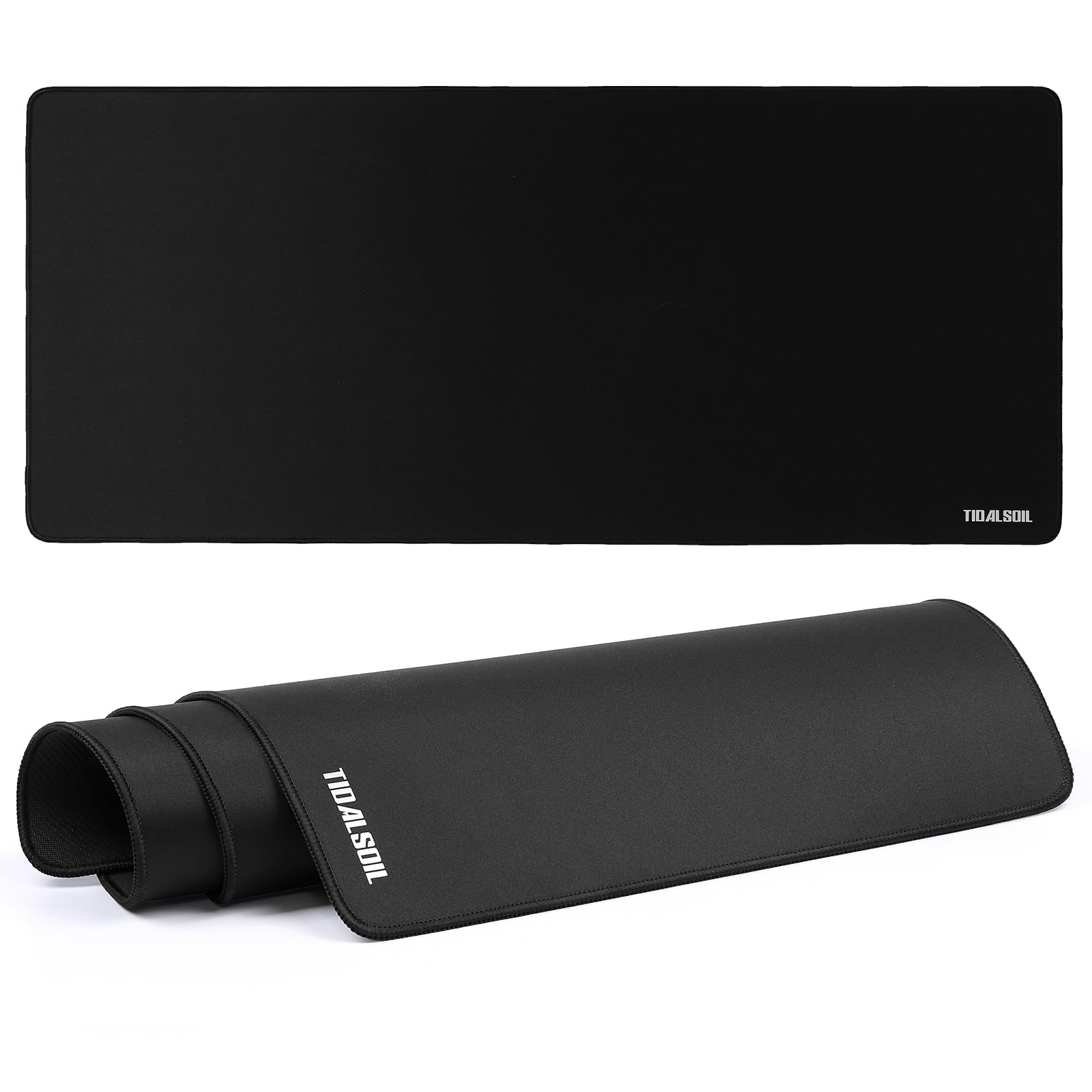 TIDALSOIL Large Gaming Mouse Pad 90 x 40 cm – Oversized Extended Desk Pad with Non-Slip Base, Stitched Edges Mousepad, Smooth Surface for Keyboard, Mouse, Office, Gaming and Work