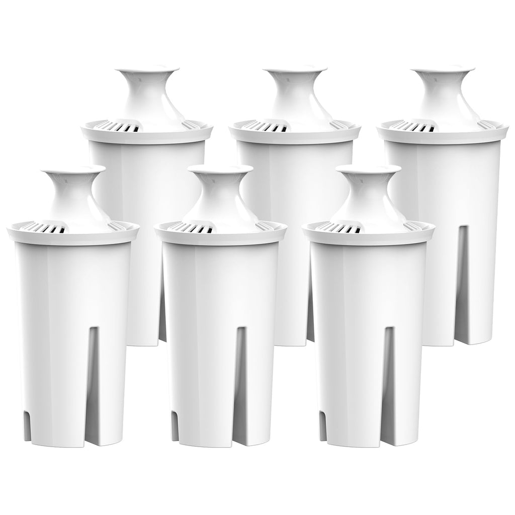 Lifefilter Replacement for Brita® Filters, Pitchers, Dispensers, Classic, OB03, Mavea® 107007 35557, and More, NSF Certified Water Pitcher Filter, 1 Year Supply, 6 Filters