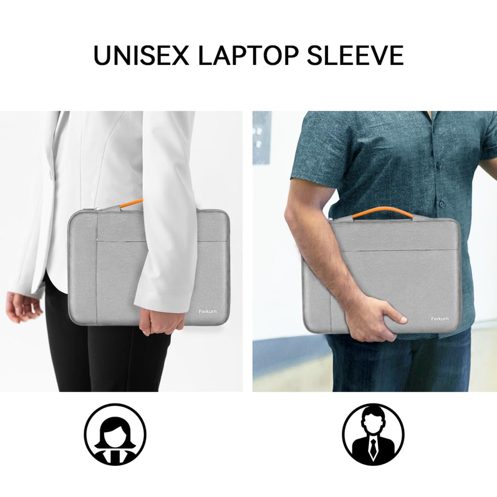 Ferkurn Laptop Sleeve 14 inch Laptop Case 14 inch+ Compatible with Macbook Pro 14 M3 Pro/Max M2 M1, HP Chromebook 14 Stream Pavilion Dell Inspiron XPS 14 Acer Swift Go 14 Lenovo, Laptop Bag 14 inch