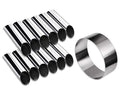 DS. DISTINCTIVE STYLE Cannoli Tubes Kit 12 Pieces Stainless Steel Canolli Shell Molds with Cake Ring Mold DIY Canoli Forms for Baking