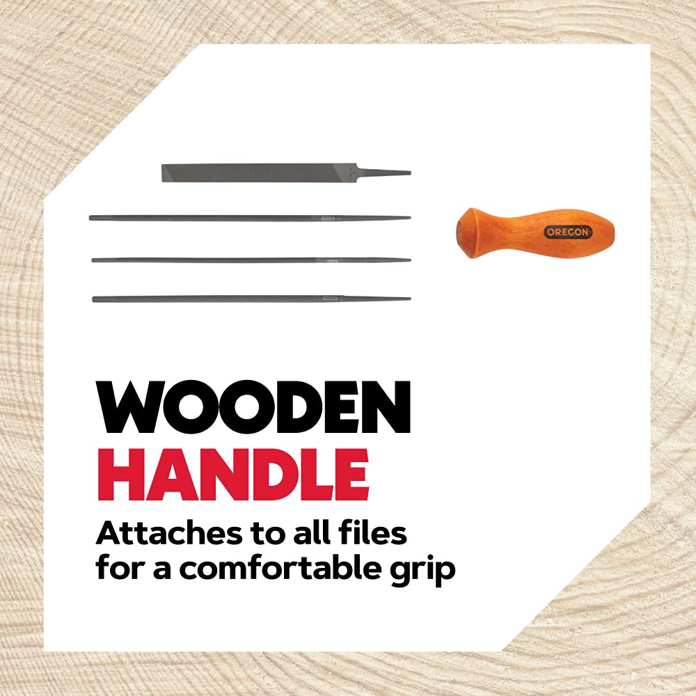 Oregon Universal Chainsaw Field Sharpening Kit - Includes 5/32-inch, 3/16-inch, and 7/32-inch Round Files, Flat File, Handle, Filing Guide, and Pouch