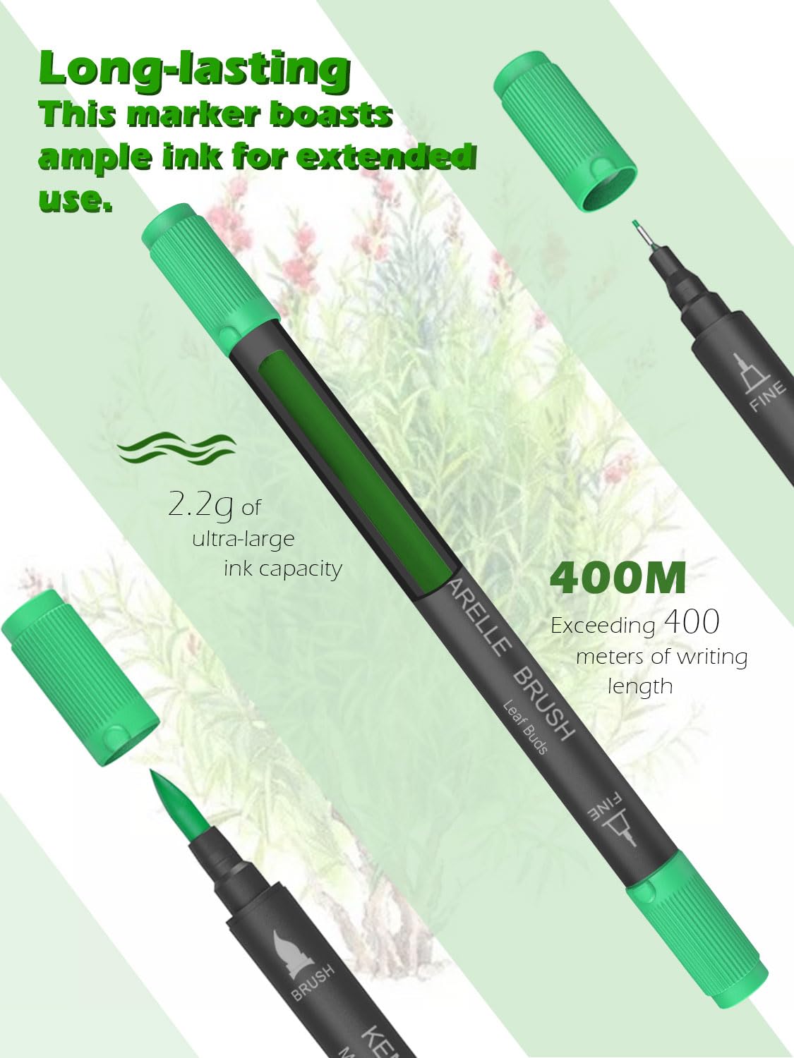 KEMYR Markers for Adult Coloring Books: 120 Colors Markers Set Dual Tips Fine & Brush Pens Water-Based Art Markers for Adults Drawing Sketching Bullet Journal Writing Lettering No bleeding