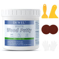 DEWEL Wood Putty, 18 Ounce White Wood Filler Putty Paintable, Stainable, Premium Furniture Repair Kit Quickly Restore Holes and Cracks on Wooden Furniture