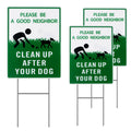 Eyoloty Please Clean Up After Your Dog Sign,13"x10" Please Be a Good Neighbor Sign with Metal Stake,No Dog Poop Signs for Yard,Double Sided UV Printed,Dog Poop Lawn Signs,Weather Resistant (3 Pack)