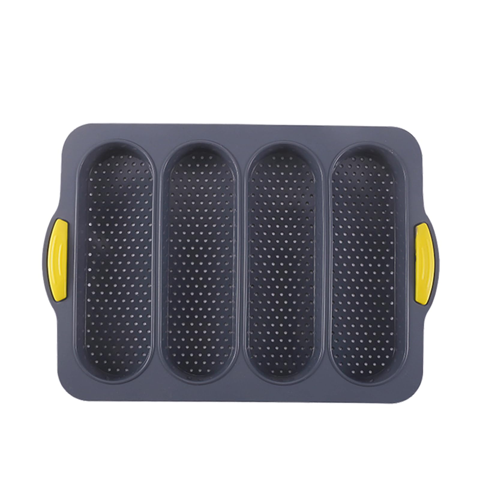 atrccs Silicone Loaf Pan, 4-Cavity Nonstick & Heat Resistant Baguette Bread Pan, Bread Mold for Baking, French Bread Baking Pan, Silicone Baking Molds for Baguette, Sandwich, Hot Dog Bun, Hoagie Roll