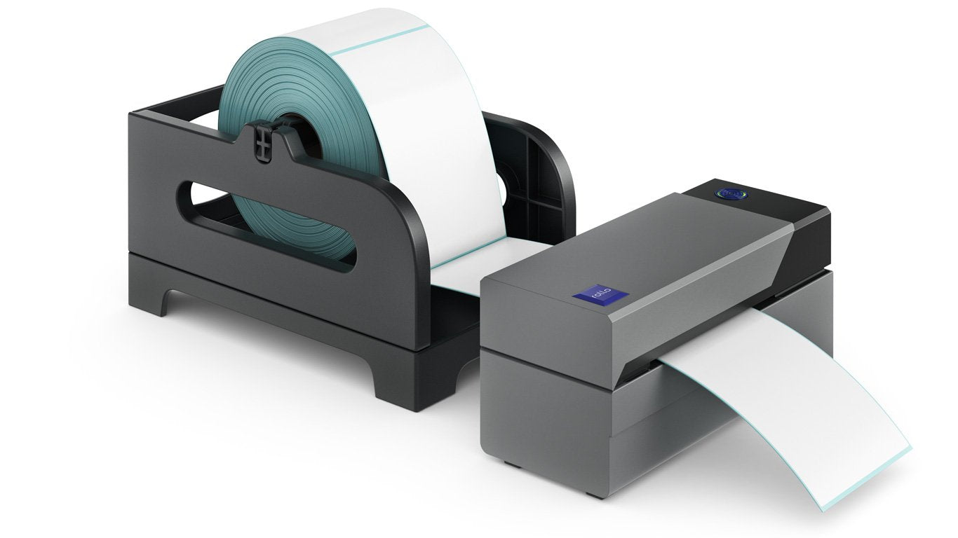 Rollo Thermal Label Holder for Rolls and Fan-Fold Labels - Shipping Label Holder for Thermal Printer