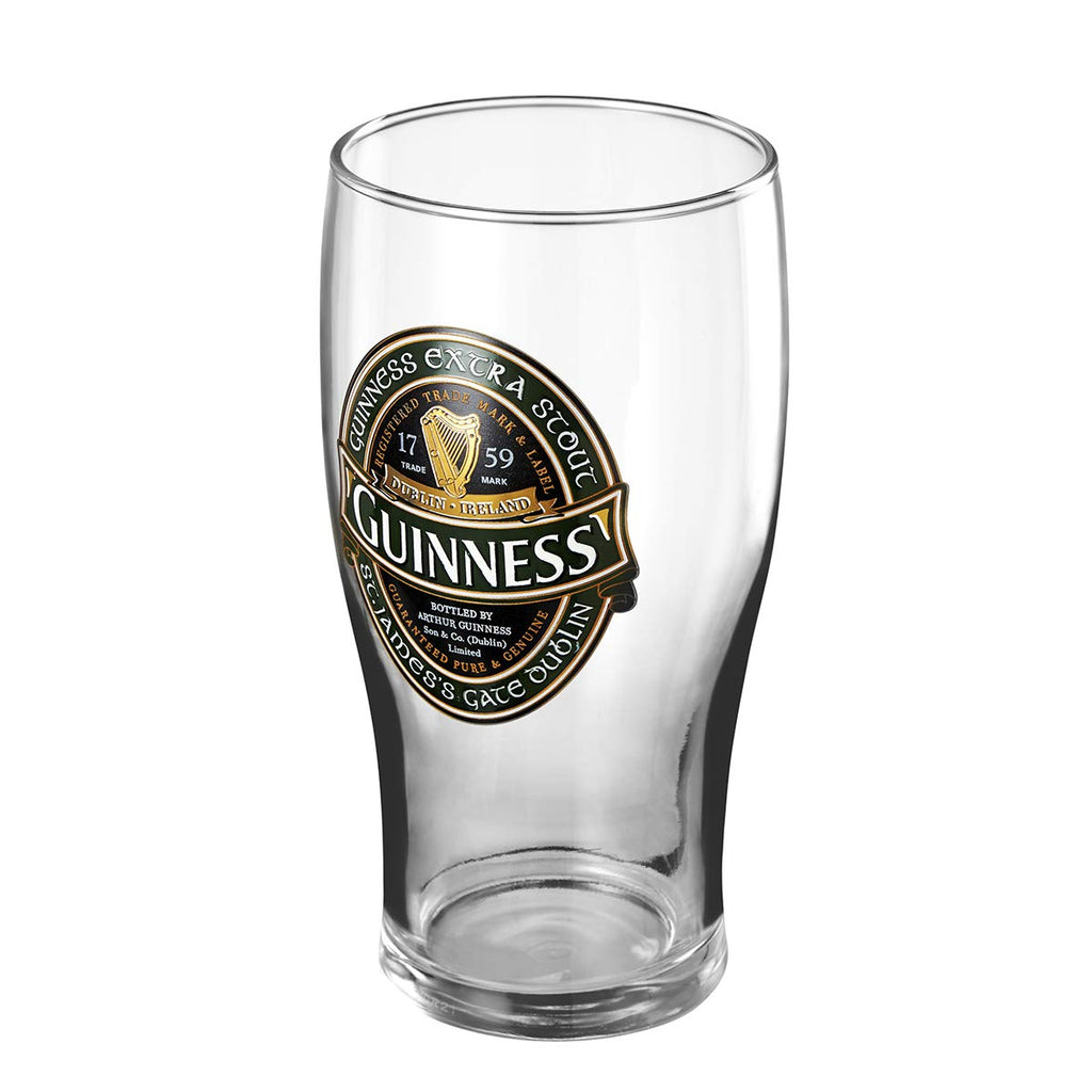 Guinness Official Green Collection Beer Glass, Classic Memorabilia (600ml)