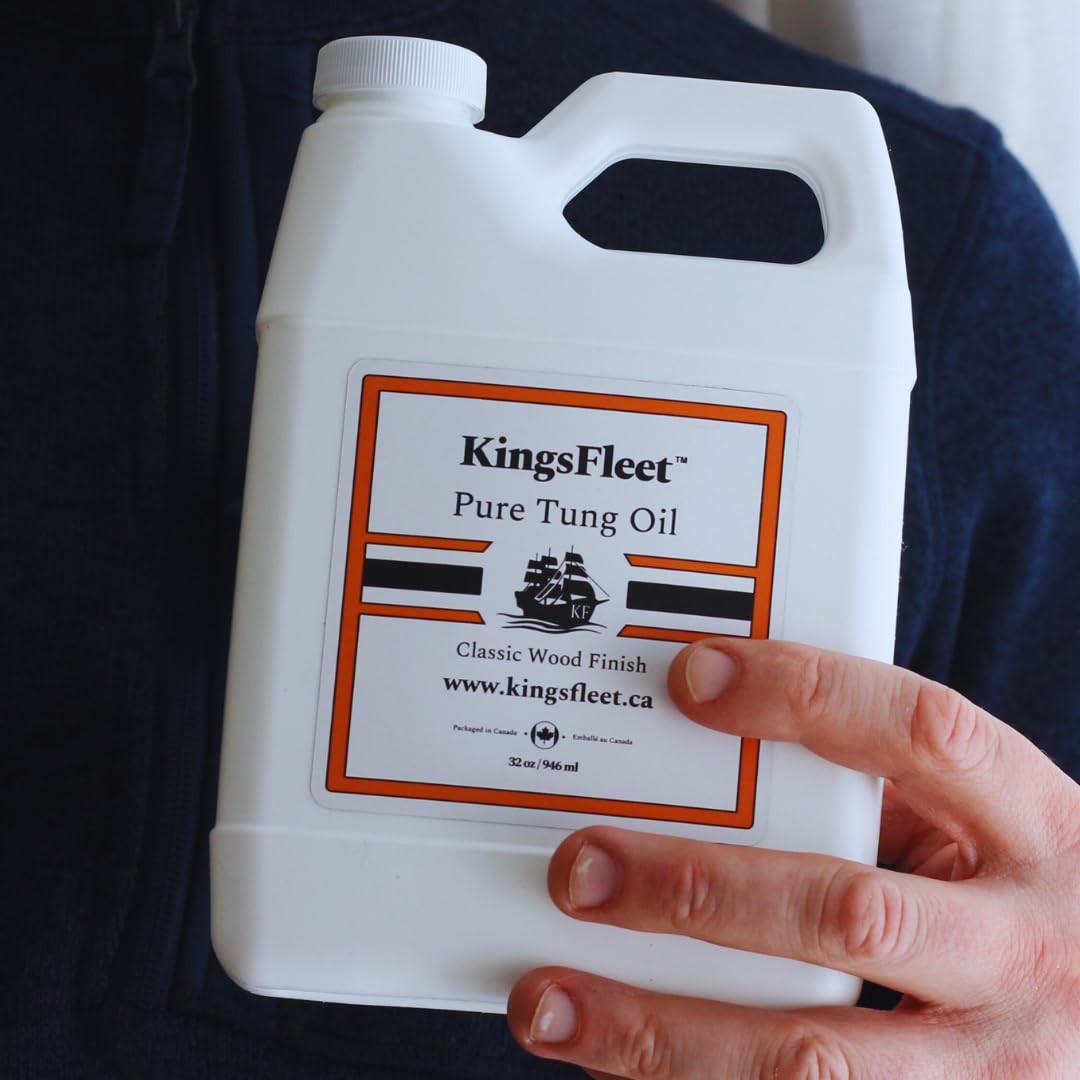 KingsFleet - Pure Tung Oil | 32oz | Classic Wood Finish | Indoor / Outdoor | Restore, Protect, and Maintain!