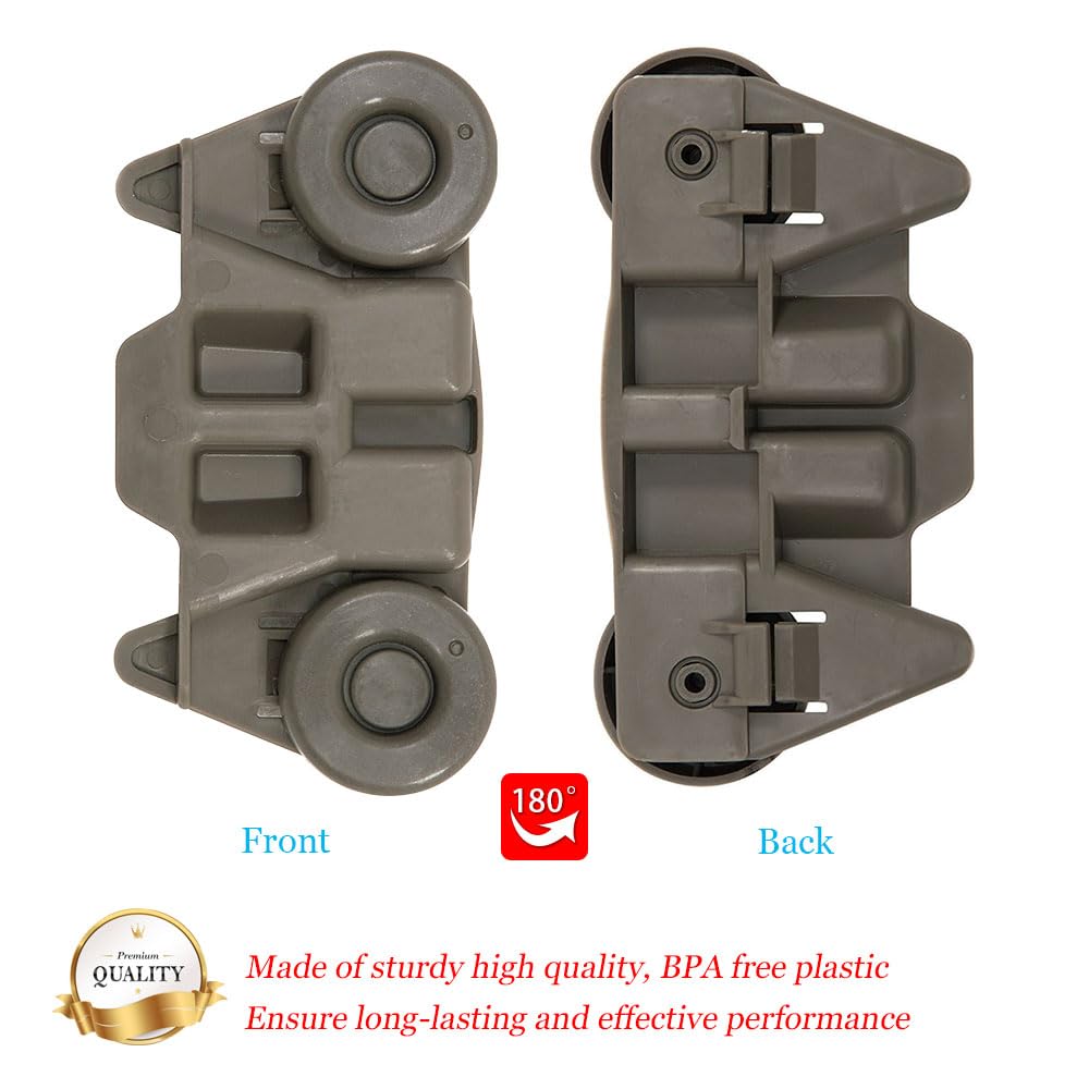 UPGRADED W10195416 Pack of 4, Dishwasher Wheels Lower Rack for KitchenAid Whirlpool Maytag Kenmore, Rust-Resistant Dishwasher Rack Parts Replacement, Repalce AP5983730, W10195416V, PS11722152 (4Pcs)