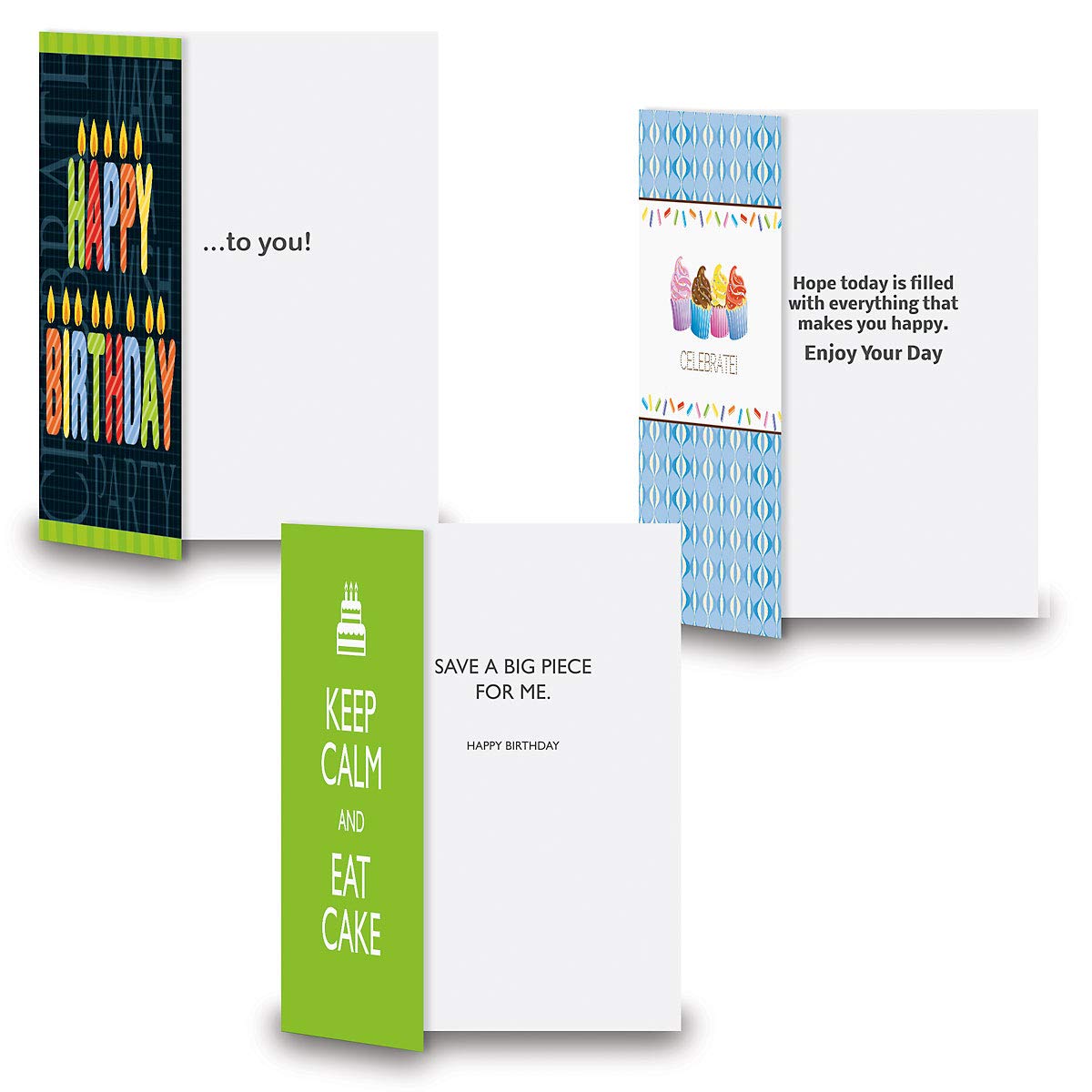 Current Mega Happy Birthday Greeting Card Value Pack – Set of 36 (18 Designs), Large 5 x 7 inches, Envelopes Included