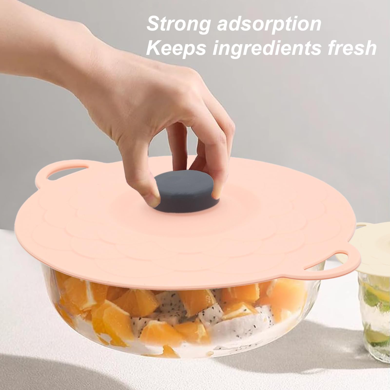 Universal Silicone Bowl Lids Set of 5, Reusable Stretchy Food Covers for Pots, Bowls & Containers (10cm-24cm / 4"-9.5") – BPA-Free, Freezer to Oven Safe (-40°C to 230°C), Microwave & Dishwasher Safe