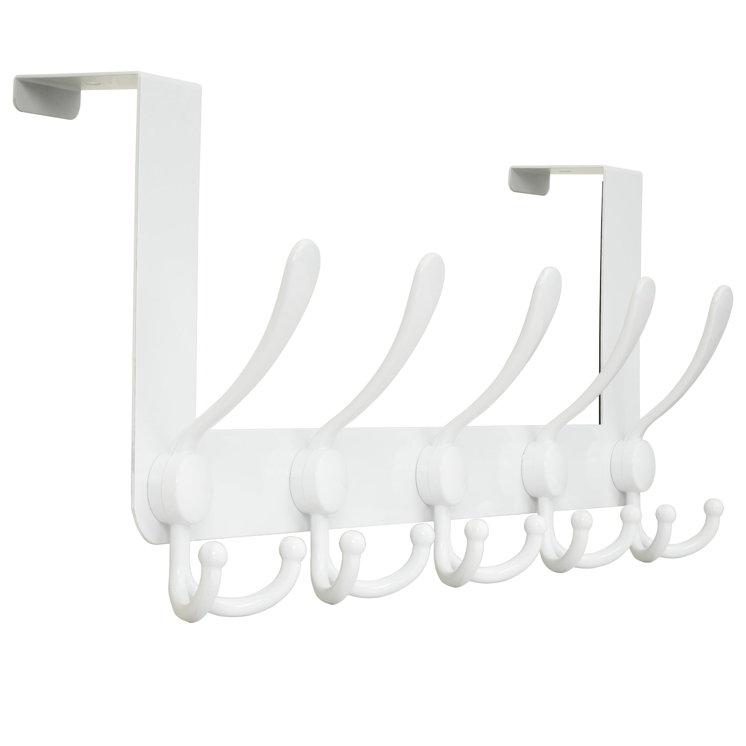 Honsky Over The Door Hooks,Over Door Hook for Hanging Clothes,Over The Door Hanger,Over The Door Towel Rack,Towel Hanger for Bathroom,Back of Door Hanger, White