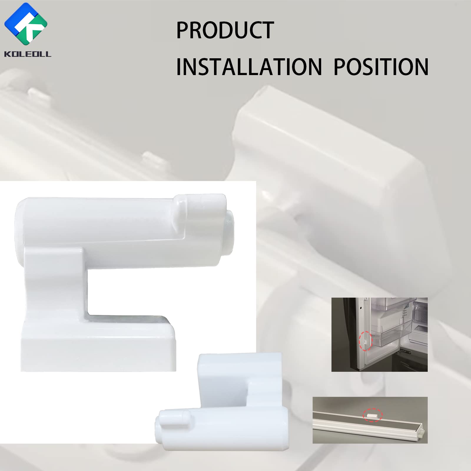2PCS DA61-08305A Refrigerator French Door Hinge Replacement Compatible with Samsung Replaces 3553821 AP5620627 PS4145262 EAP4145262