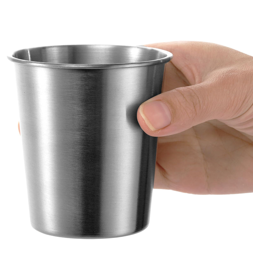 Tosnail 8 Pack 8 oz Stainless Steel Cups, Small Metal Cups, Unbreakable Drinking Glasses, Water Tumblers
