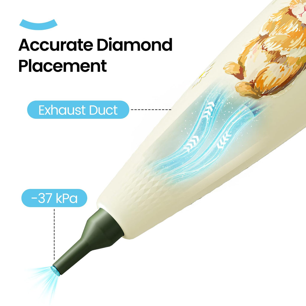 ARTDOT Electric Wireless Pen for Diamond Painting Kits for Adults, Vacuum Diamond Art Pens Peinture Diamant Ergonomic Lightweight Design with Accessories and Tools