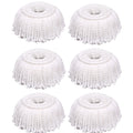 6 Pack Spin Mop Head Refill, Universal Round Mop Head Replacement, Microfiber, Machine Washable