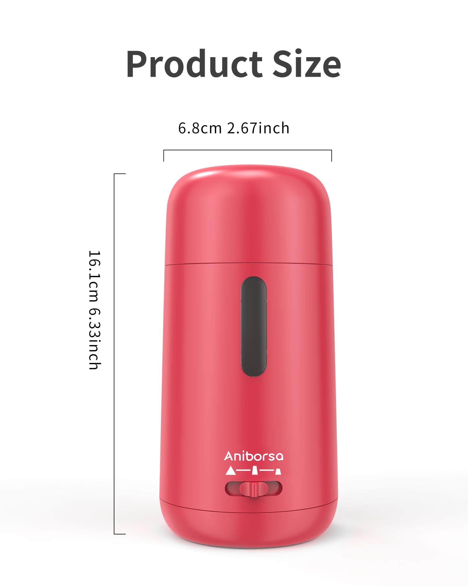 Aniborsa Automatic Electric Pencil Sharpener - Auto Feed, Auto Stop & Auto Eject for School, Office, Home, Rose Red