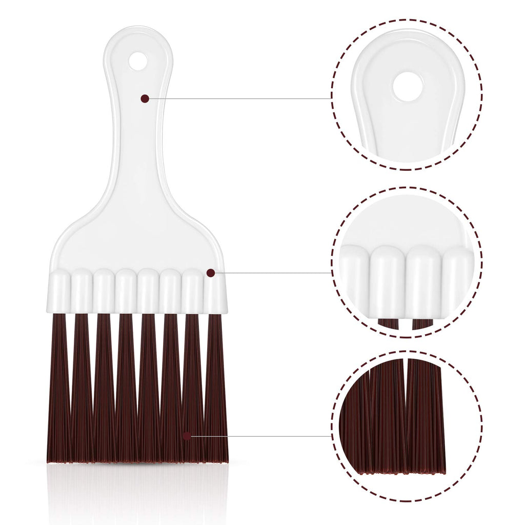 Boao 8 Packs Coil Brush Air Conditioner Condenser Refrigerator Cleaning HVAC Coil Cleaner Small Plastic Whisk Brush (Brown)