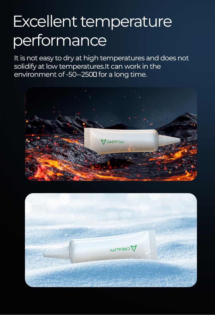 Creality Thermal Grease + Lubricant Grease Set, High Thermal Conductivity & Noise Reduction, 3D Printer Accessories