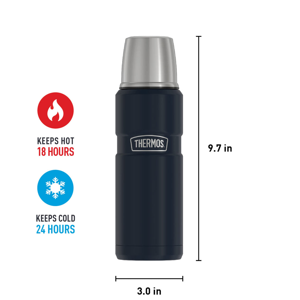 Thermos Stainless Tumbler, 16 Ounce, Matte Blue
