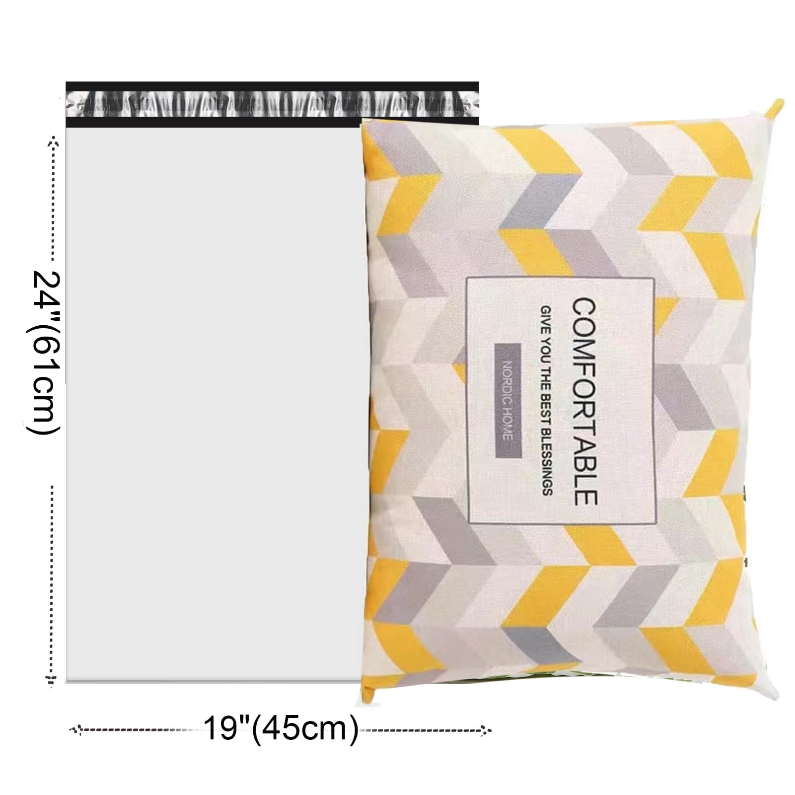 PackPal 50Pack Poly Mailers 19x24 Inch, White Shipping Envelopes Ideal for Small Business,Strong Thick Shipping Bags for Mailing, Package Bags, Clothing and Lightweight Articles.