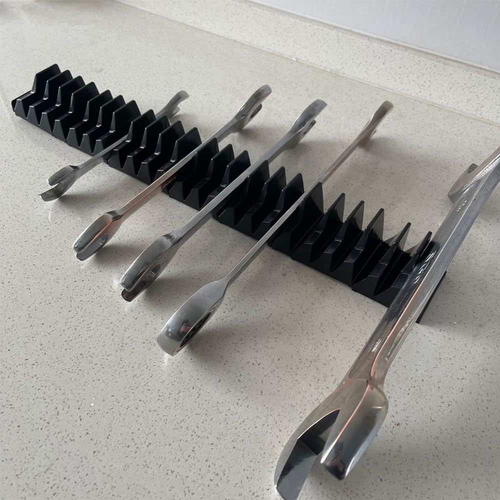 46 Pack Magnetic Wrench Organizer,Perfect Tool Storage Rack with Magnet Modular Organizers,Strong Base Perfect Holder Magnet,Modular Organizer for Multiple Tools