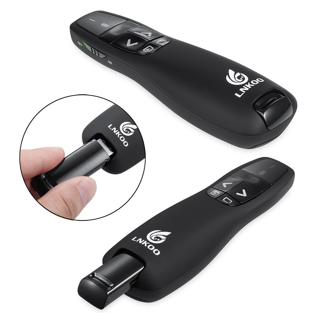 LNKOO RF 2.4GHz Wireless USB PowerPoint PPT Presenter Presentation Remote Control Flip Pen