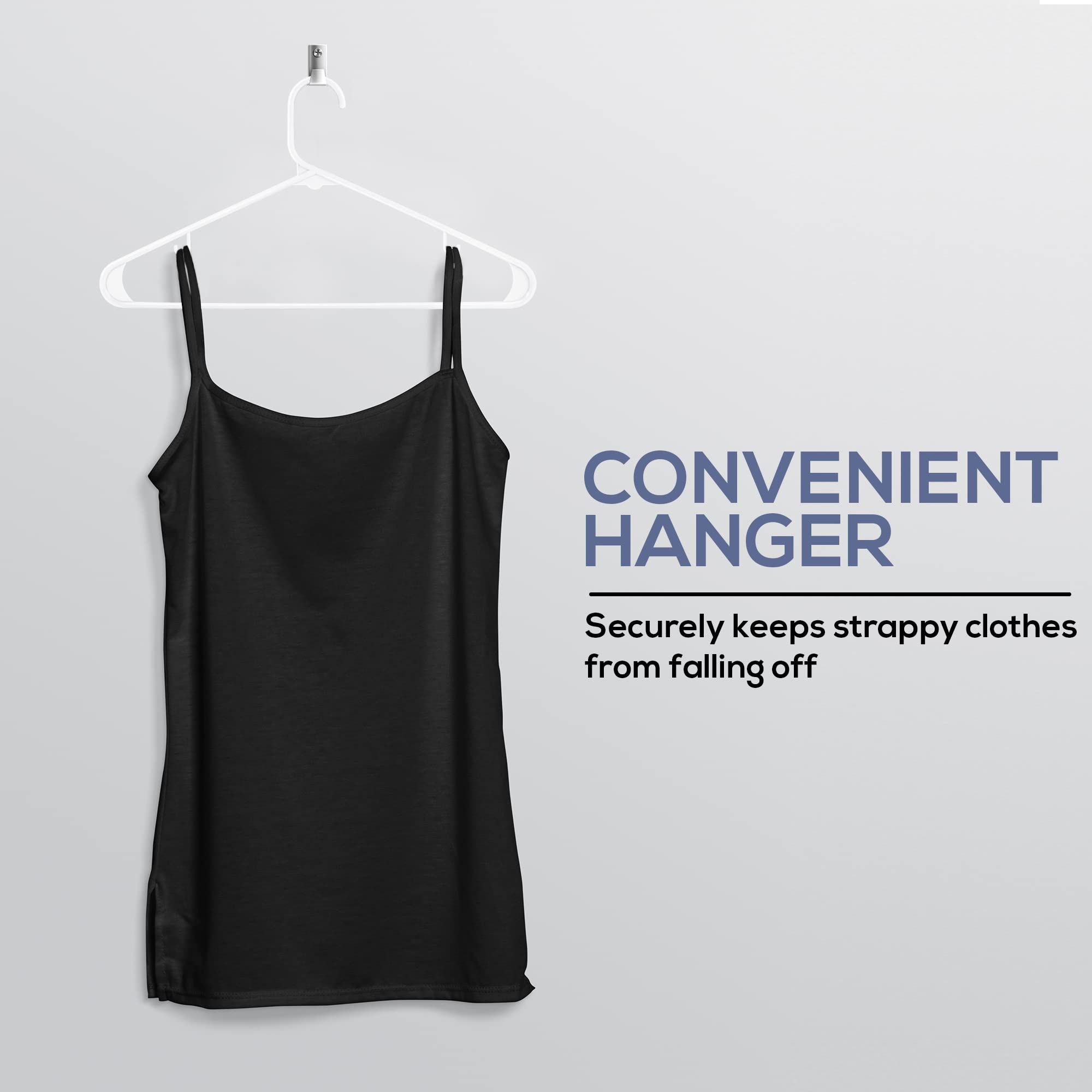 Utopia Home Plastic Hanger, 50 Pack, White Clothes Hangers with Hooks, Durable Heavy Duty Coat Hangers for Shirts, Pants, Skirts, Jackets, Blouses, Dresses, and Everyday Closet Organization