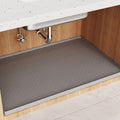 34"x22" Under Sink Mat Waterproof Silicone Protector with Raised Edges Anti-Slip Cabinet Liner for Kitchen Bathroom Leakproof Drip Tray Organize Cleaning Supplies Mat Mats Tray Liner