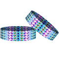 Acidea 500pcs Holographic Wristbands for Events, Waterproof and Sturdy Plastic Wristbands, Adjust Party Paper Wist Bands for Event Amusement Parks Bars Music Festivals Neon Wrist Bands