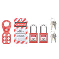 Lockout Tagout Kit with High Performance Chrome Plated Reusable Safety Hasp Padlock Loto Tag Keys Tamper Proof for Industrial Equipment(1in/25mm Shackle)
