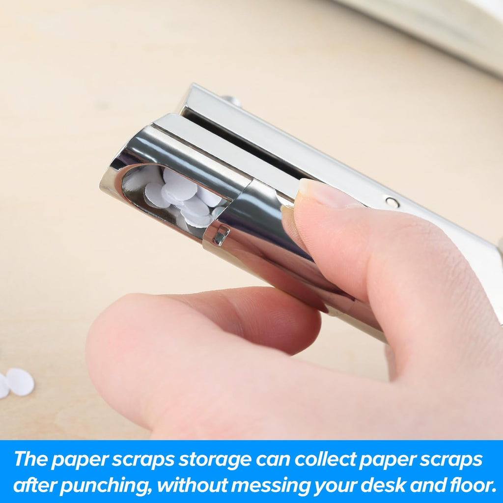 SPEEDWOX Deep Throat Heavy Duty Hand Held Single Hole Punch Single Holes Puncher Paper Punches Badge Hole Punch for Metal Long Reach Holes Punches