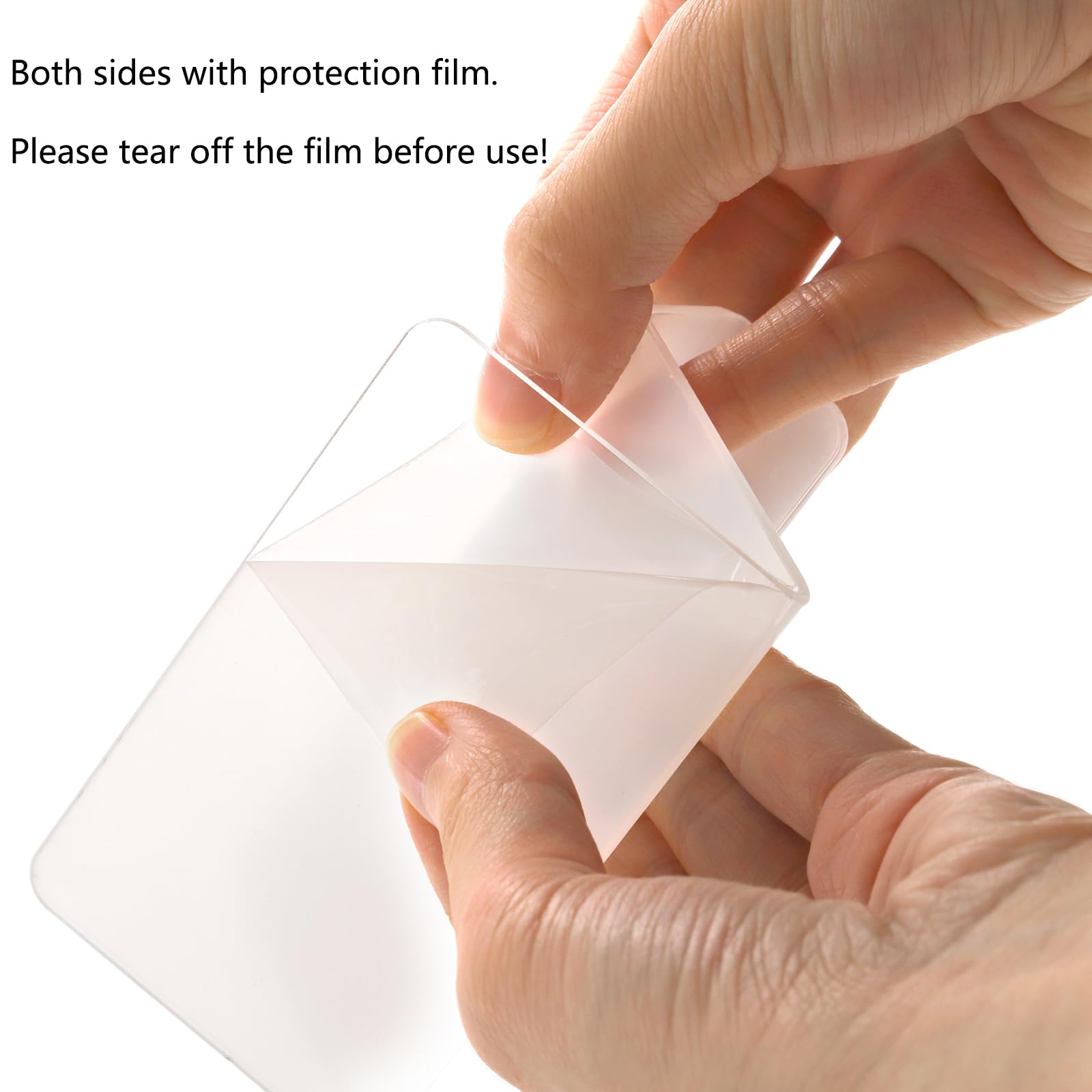 Hedume 12 Pack Clear Acrylic Business Card Holder for Desk, Office & Home, Holds 30-50 Cards