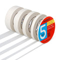 MEEDEN 5 Packs White Artist Tape, 0.2" 0.5" 0.75" 1.0" 1.4" x 60 Yard, Multi-Sized Masking Art Tape, Acid-Free Painters Tape for Painting Drafting Framing, General Purpose for Craft, Office, School