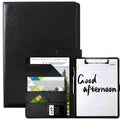 Business Portfolio Leather Padfolio Organizer, A4 Magnetic Multifunctional Business Portfolio Folder with Clipboard, Card Holders Pockets, Notepad Document Binder for Women Men