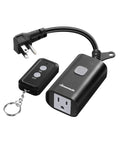 DEWENWILS Outdoor Remote Control Outlet, 15A Wireless Remote Control Switch, 100FT Control Range & 14AWG SJTW Power Cord, Weatherproof for Outdoor Appliances, 1 Remote Control+1 Outlet