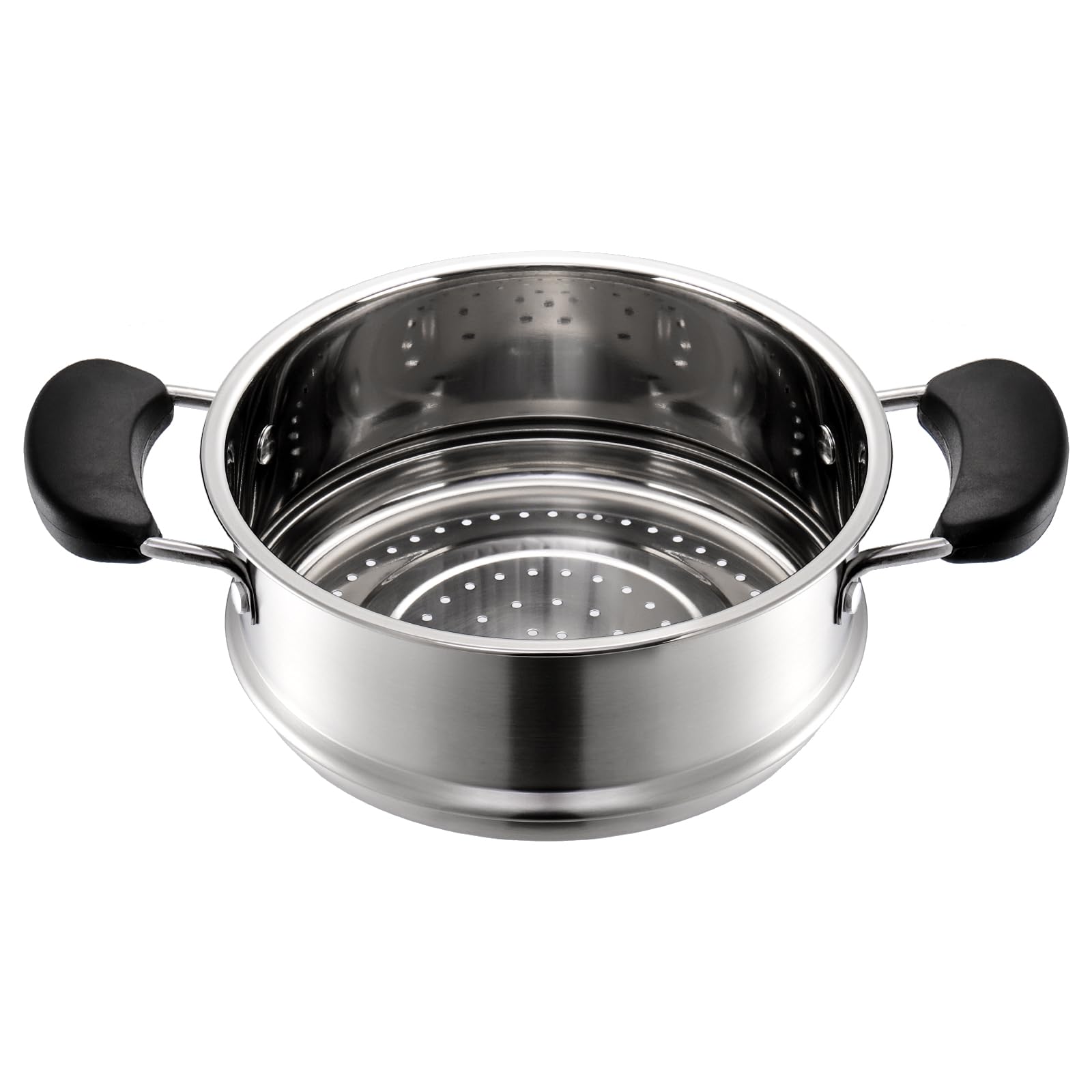 ZENFUN 1.8 Quart Stainless Steel Steamer Pot with Basket, Stock Pot with Glass Lid, Mini Steaming Pot Cookware with Handle, Metal Cooking Steamer for Vegetable, Stews, Pasta, Sauce, Individual-use