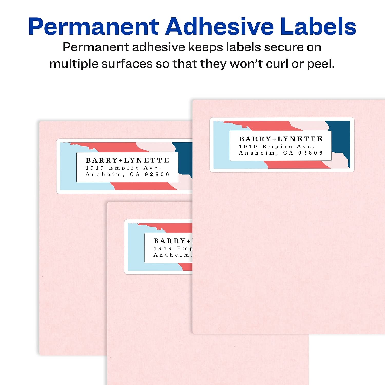 Avery Easy Peel Address Labels, Inkjet Printers, White, 1" x 2-5/8", Box of 750 Labels (08160)