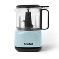 Starfrit Electric Food Chopper - 3.5 Cup BPA-Free Bowl - One-Touch Pulse and On - Integrated Drizzle Basin - Quick Chopping Mixing Pureeing - 250W - Blue