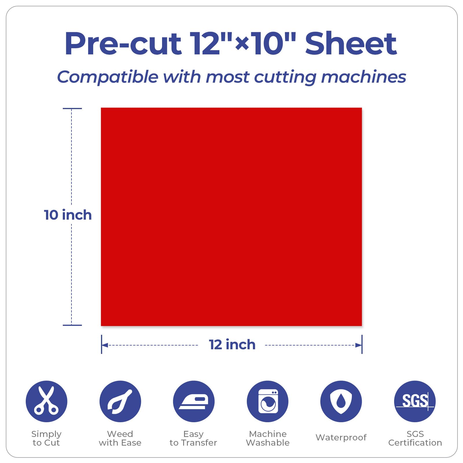 Ohuhu Heat Transfer Vinyl, 42 Pack Iron on Vinyls, 20 Glossy Colors HTV Heat Transfer Vinyl Bundle, DIY Iron-on Vinyl Sheets For Heat Press Craft Machine for Cricut and Cameo, DIY Craft