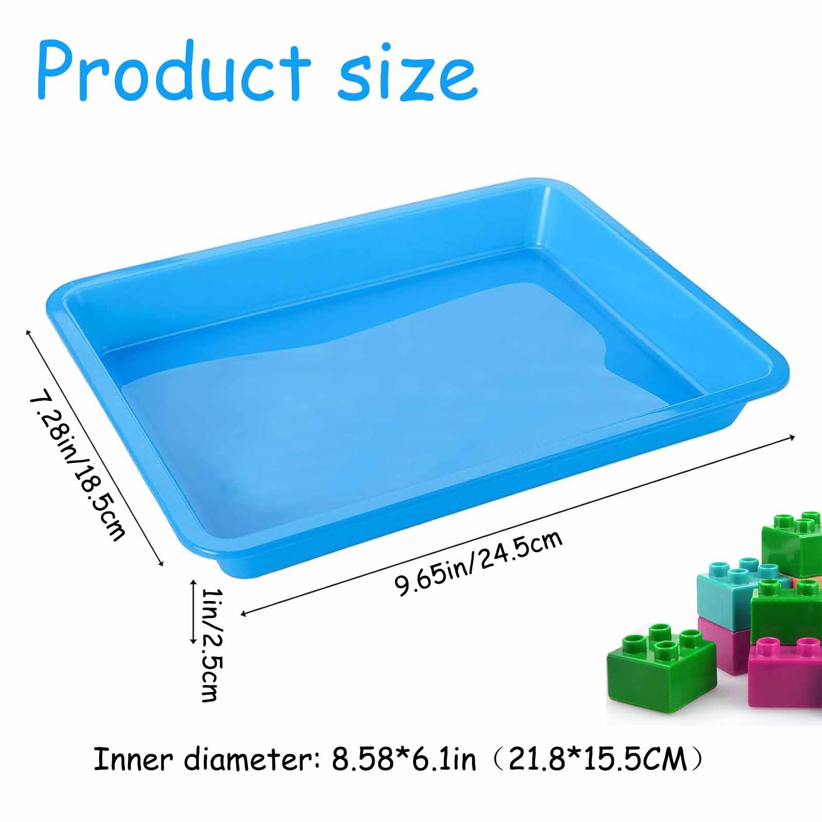 LinamHoz 12pc Plastic Activity Tray, Craft Tray - 8.58 * 6.1in (21.8 * 15.5CM) for DIY Projects, Painting, Beads