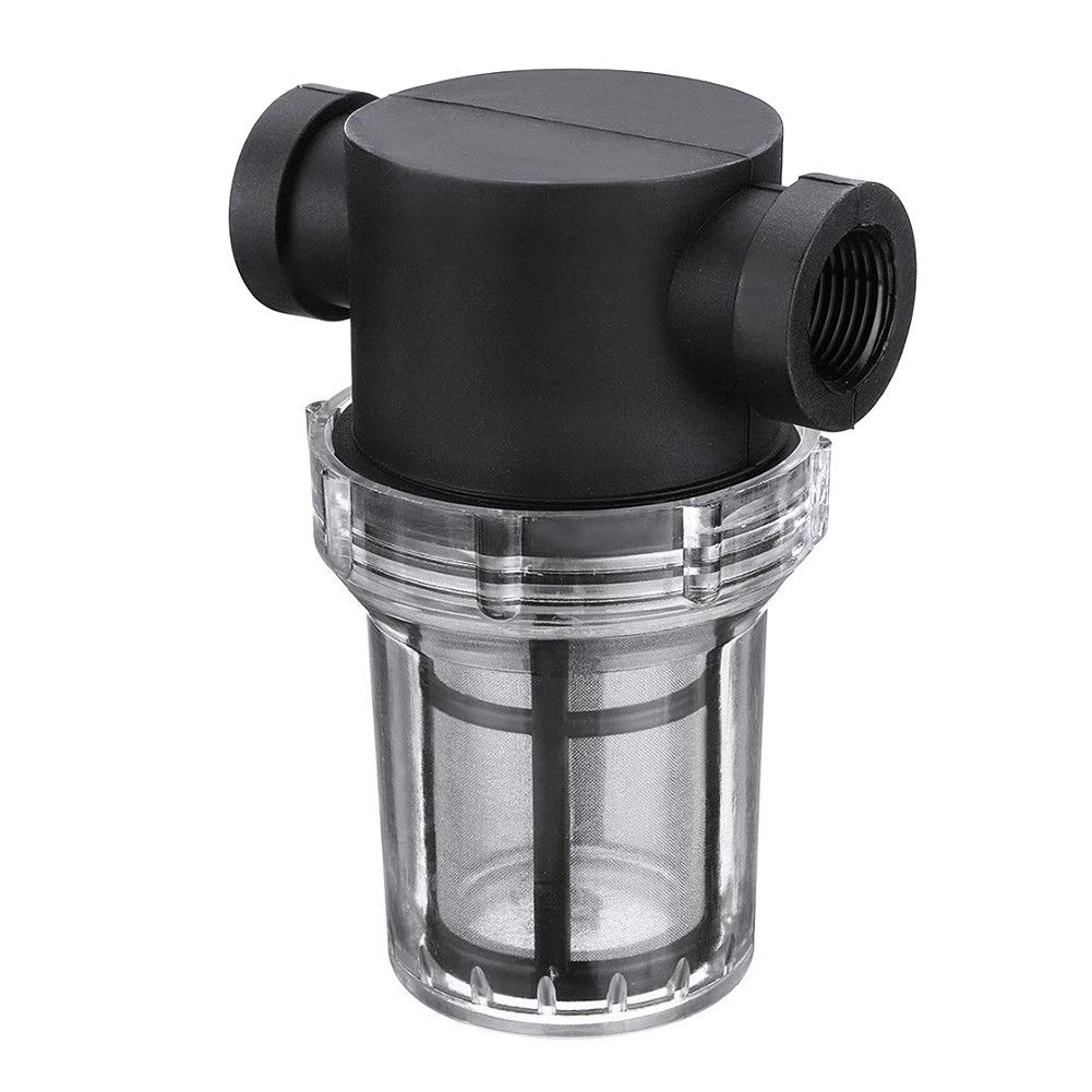 Denpetec 1Pcs Garden Pond 1 inch Inline Mesh Strainer Water Pump Filter Irrigation High Flow Pipeline Filter Garden Interface Strainer(Size:80 mesh)