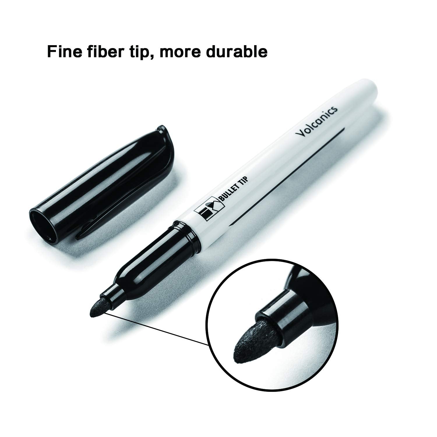 Black Dry Erase Markers Low Odor Fine Whiteboard Markers Thin Box of 30 markers