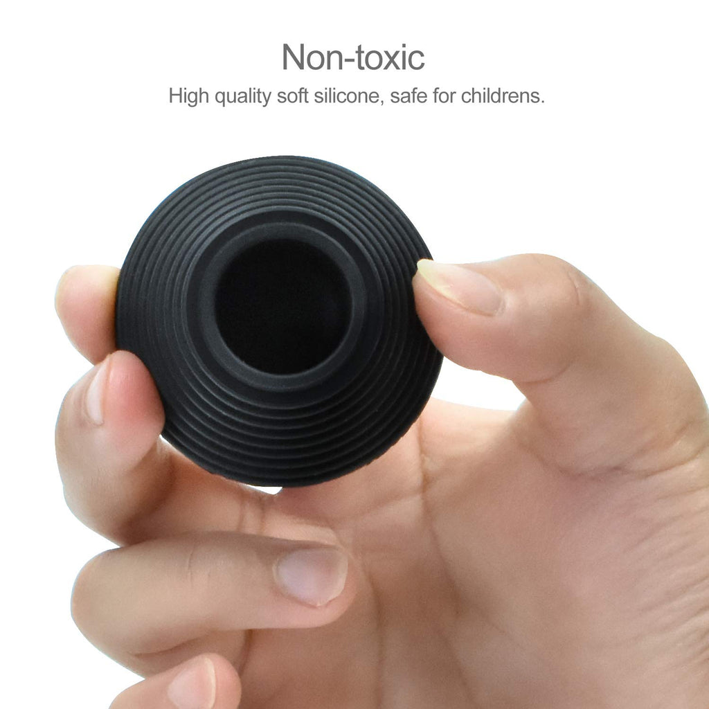 LEKEYE Universal Bathtub Stopper for Bathtub and Bathroom Sink Drains, Black and Gray-2 Pack