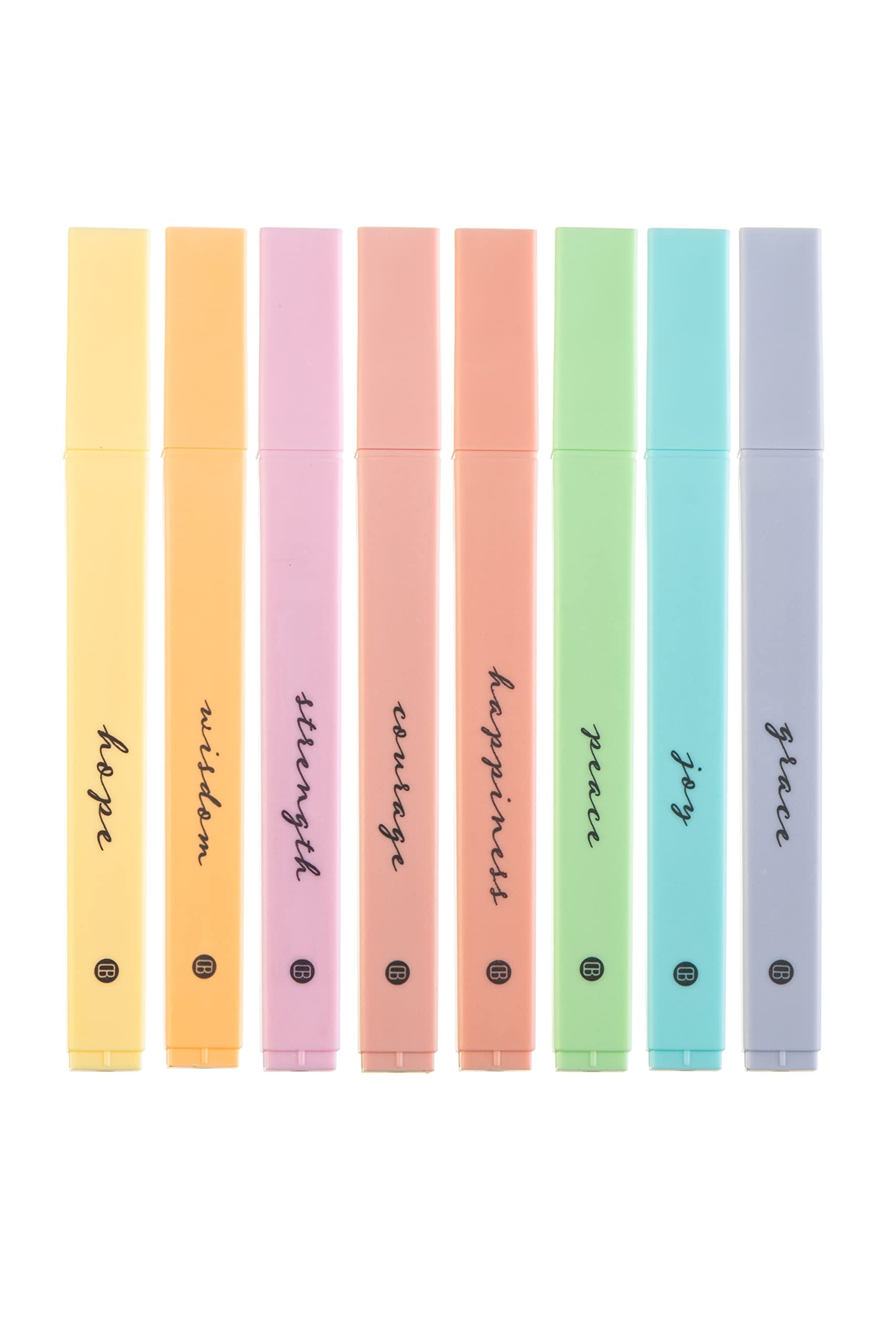 DIVERSEBEE Bible Highlighters with Soft Chisel Tip, 8 Pack Assorted Colors Pens No Bleed, Quick Dry Set, Cute Aesthetic Markers, Bible Study Journaling Supplies and Accessories (Pastel)