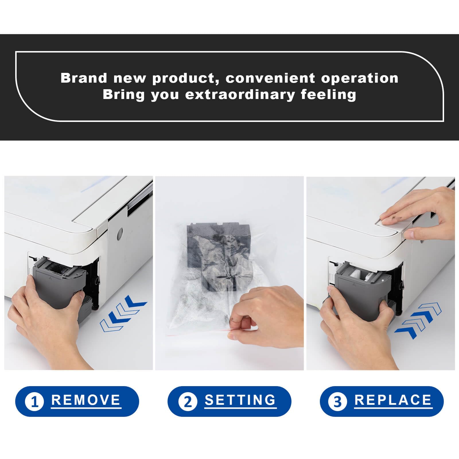 T04D1 Ink Maintenance Box for ET-15000 ET-3750 ET-3760 ET-4750 ET-4760 ET-3850 ET-4850 WF-2860 XP-5100 ET-3710 ET-5150 ET-3830 ST-M1000 ST-3000 ET-M2170 Printers. TO4D1/TO4D100/EWMB2/04D1