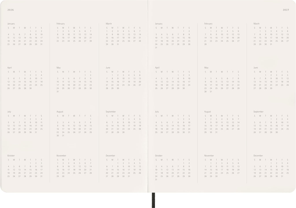Moleskine 2026 15-Month Essential Planner, Soft Cover, Weekly Vertical, XXL (8.5" x 11"), Black, 144 pages